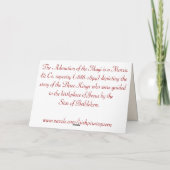 Baby Jesus Weihnachtskarten Feiertagskarte (Rückseite)