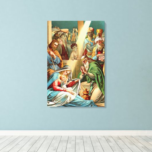 Baby jesus Wrapped Canvas Leinwanddruck (Insitu (Holzboden))