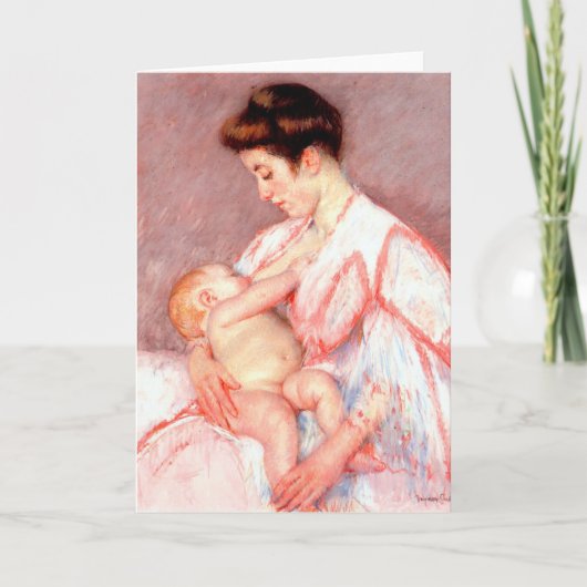 Baby John wird versorgt | Mary Cassatt Karte (Vorderseite)