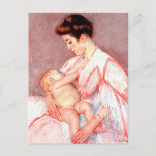 Baby John wird versorgt | Mary Cassatt Postkarte (Vorderseite)