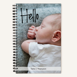 Baby Journal mit Foto und Name Custom Notizblock