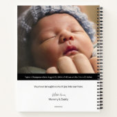 Baby Journal mit Foto und Name Personalisiert Notizblock (Rückseite)