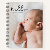 Baby Journal mit Foto und Name Personalisiert Notizblock (Vorderseite)