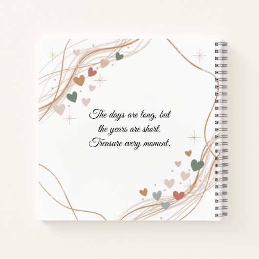 Baby-Journal | Personalisiert Notizblock (Rückseite)