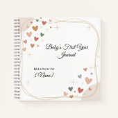 Baby-Journal | Personalisiert Notizblock (Vorderseite)