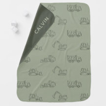 Baby-Junge-Baumaschinen-Sage-Grün-Boho-Name