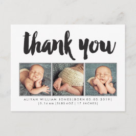 Baby-Junge danken Ihnen der 3 Ankündigungspostkarte