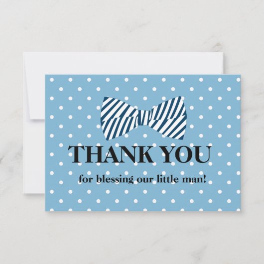 Baby-Junge danken Ihnen zu kardieren, kleine Dankeskarte (Vorderseite)
