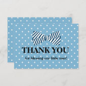 Baby-Junge danken Ihnen zu kardieren, kleine Dankeskarte (Vorne/Hinten)