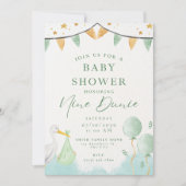 Baby Junge Dusche Einladung Tier (Vorderseite)