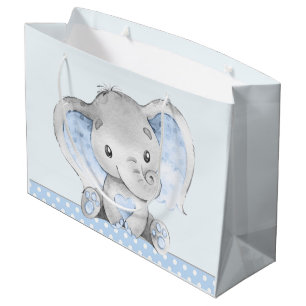 Baby-Junge-Elefanten-Baby-Party Große Geschenktüte