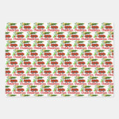 Baby-Junge Erster Weihnachtsfeiertag gefliest Geschenkpapier Set (Vorderseite 3)