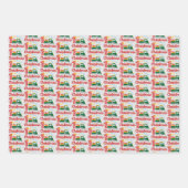 Baby-Junge Erster Weihnachtsfeiertag gefliest Geschenkpapier Set (Vorderseite 2)