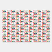 Baby-Junge Erster Weihnachtsfeiertag gefliest Geschenkpapier Set (Vorderseite)