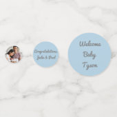 Baby-Junge-Foto Konfetti (Rückseiten)