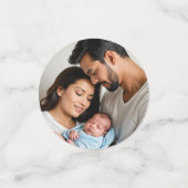 Baby-Junge-Foto Konfetti (Klein Vorderseite)