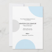 Baby-Junge Fotos Neujahr Neuanfang blau Ankündigung (Rückseite)