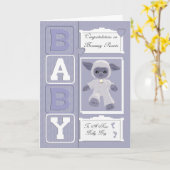 Baby-Junge gratulieren kleinen Schafen Karte (Gelbe Blume)