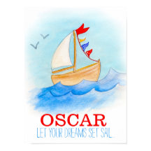 Baby-Junge Kinderzimmer Segelbootposter