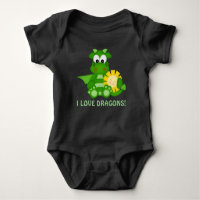 Baby-Junge-Liebe Dragons Bodysuit