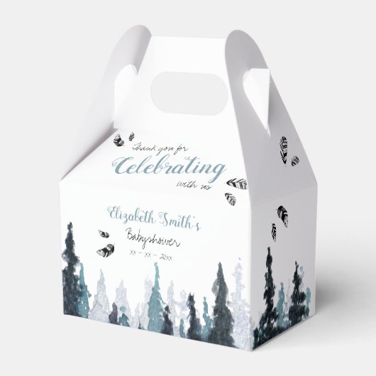 Baby Junge Rustikales Abenteuer Babydusche Geschenkschachtel (Vorderseite)