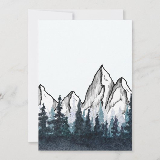 Baby Junge Rustikales Abenteuer Thema Babydusche Einladung (Rückseite)