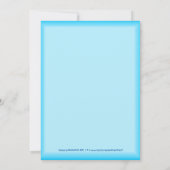 Baby Junge schläft unter einem Regenbogen und Wolk Einladung (Rückseite)