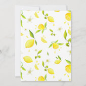 Baby-Junge Sommerlemon Thema Babydusche Einladung (Rückseite)