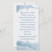 Baby-Junge Taufe Blue Lesezeichen (Rückseite)