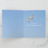 Baby-Junge-Zwillingsgeburt Glückwünsche Karte (Innenseite)