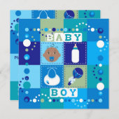 Baby Jungen Einladung (Vorne/Hinten)