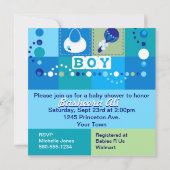 Baby Jungen Einladung (Rückseite)