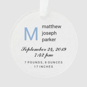 Baby-Jungen-erstes Weihnachten mit Foto Ornament