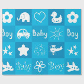 Baby Jungen Geschenkpapier (Flach)
