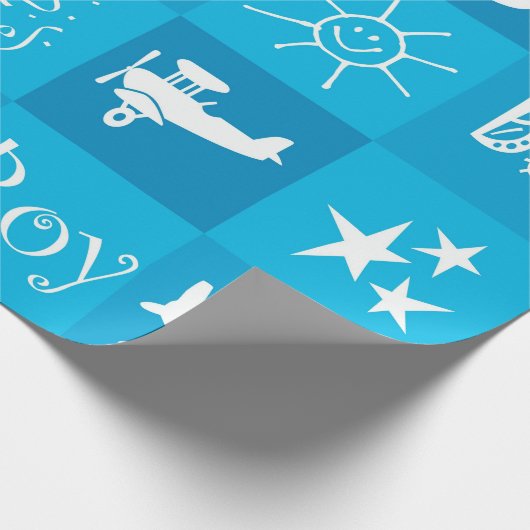 Baby Jungen Geschenkpapier (Ecke)