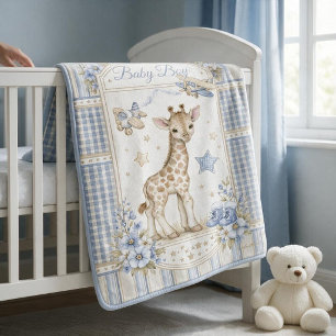 Baby-Jungen-Giraffe-Spielzeug-Flugzeuge-Schühchen- Fleecedecke