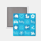 Baby Jungen Magnet (Vorderseite/Rückseite)