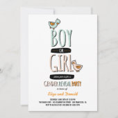 Baby-Jungen-oder Mädchen-Enten, die Geschlecht Einladung (Vorderseite)