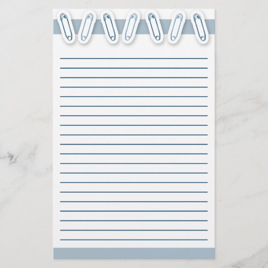 Baby-Jungen-Sicherheits-Button Briefpapier (Vorderseite)