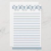 Baby-Jungen-Sicherheits-Button Briefpapier (Vorne/Hinten)