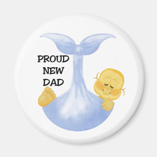 Baby-Jungen-stolzer Vater Magnet