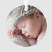 Baby-Jungen Weihnachten Ornament (Rückseite)