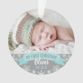 Baby-Jungen Weihnachten Ornament (Vorderseite)