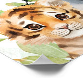 Baby Jungle Animals Babydusche Begrüßungszeichen Poster (Ecke)