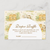 Baby Jungle Animals Diapper Raffle Begleitkarte (Vorderseite)