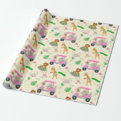 Baby Jungle Animals Golfing Baby Dusche Geschenkpapier (Ungerollt)