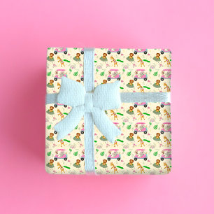 Baby Jungle Animals Golfing Baby Dusche Geschenkpapier Set