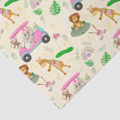 Baby Jungle Animals Golfing Baby Dusche Seidenpapier (Detail)