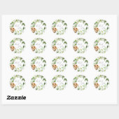 Baby Jungle Animals Round Stickers (Blatt)