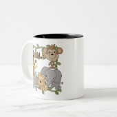 Baby Jungle Animals Tshirts and Gifts Zweifarbige Tasse (Vorderseite Links)